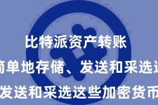 比特派资产转账 您不错简单地存储、发送和采选这些加密货币