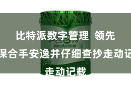比特派数字管理 领先要保合手安逸并仔细查抄走动记载