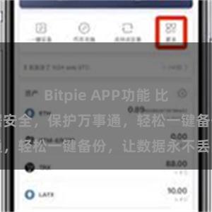 Bitpie APP功能 比特派备份：数据安全，保护万事通，轻松一键备份，让数据永不丢失