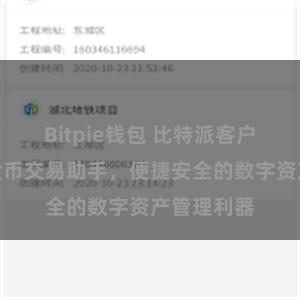 Bitpie钱包 比特派客户端：加密货币交易助手，便捷安全的数字资产管理利器