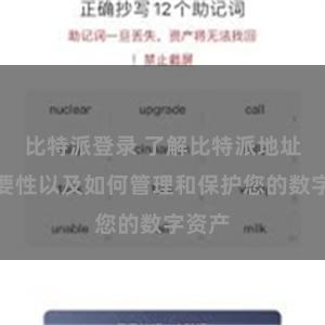 比特派登录 了解比特派地址的重要性以及如何管理和保护您的数字资产