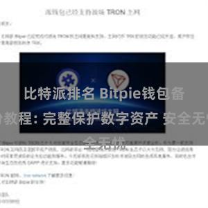 比特派排名 Bitpie钱包备份教程: 完整保护数字资产 安全无忧
