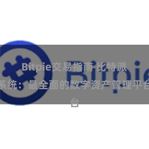 Bitpie交易指南 比特派系统：最全面的数字资产管理平台