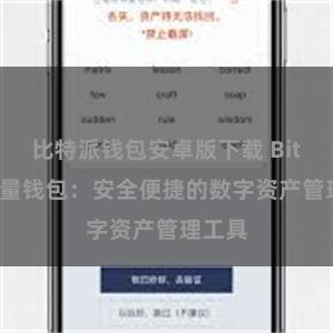 比特派钱包安卓版下载 Bitpie轻量钱包：安全便捷的数字资产管理工具