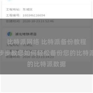 比特派网络 比特派备份教程：一步步教您如何轻松备份您的比特派数据