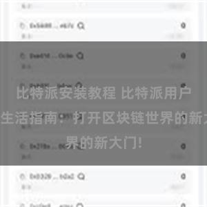 比特派安装教程 比特派用户日常生活指南：打开区块链世界的新大门!