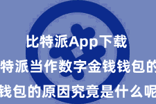 比特派App下载  选定比特派当作数字金钱钱包的原因究竟是什么呢？领先
