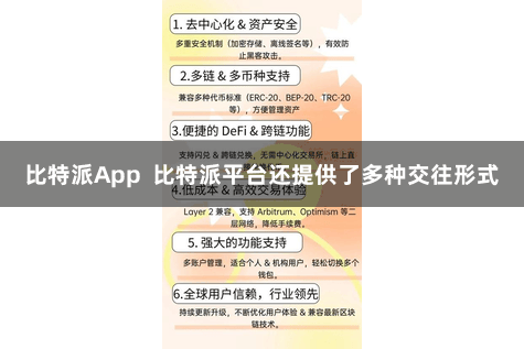 比特派App  比特派平台还提供了多种交往形式