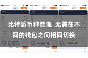 比特派币种管理  无需在不同的钱包之间相同切换