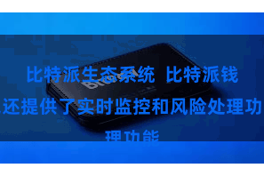 比特派生态系统  比特派钱包还提供了实时监控和风险处理功能